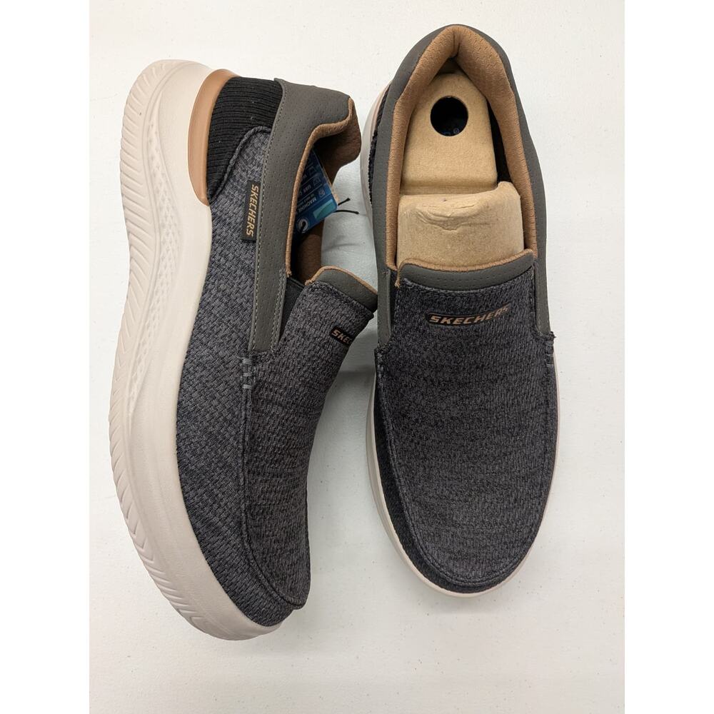 Skechers Slip On Shoes Men’s 10.5 Memory Foam Gray Comfort Casual
